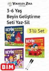 YÜKSELEN ZEKA 3-6 YAŞ BEYİN GELİŞTİRME SETİ YAZ-SİL